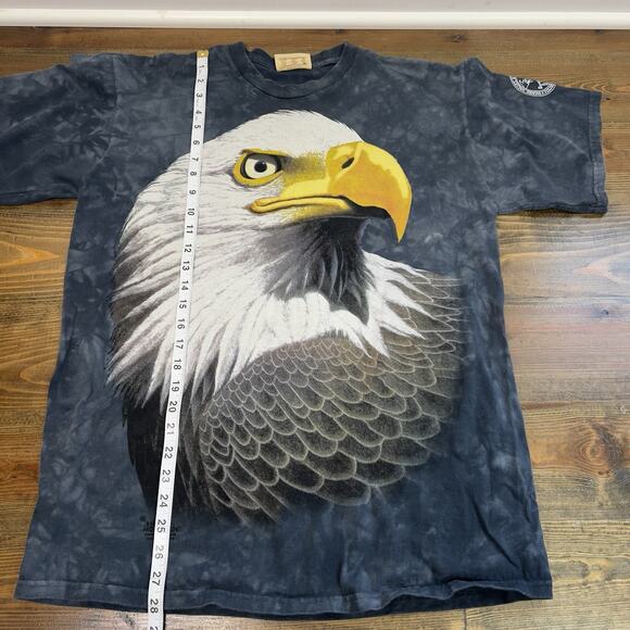 VTG 90s The Mountain Tie Dye Shirt Mens Size Large Eagle USA Made In American - Picture 6 of 6